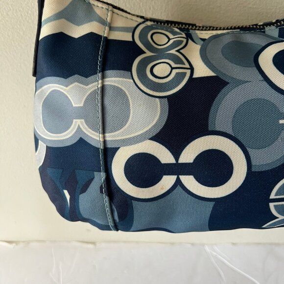 COACH POPPY DENIM PATCHWORK CANVAS SHOULDER BAG - Picture 7 of 10